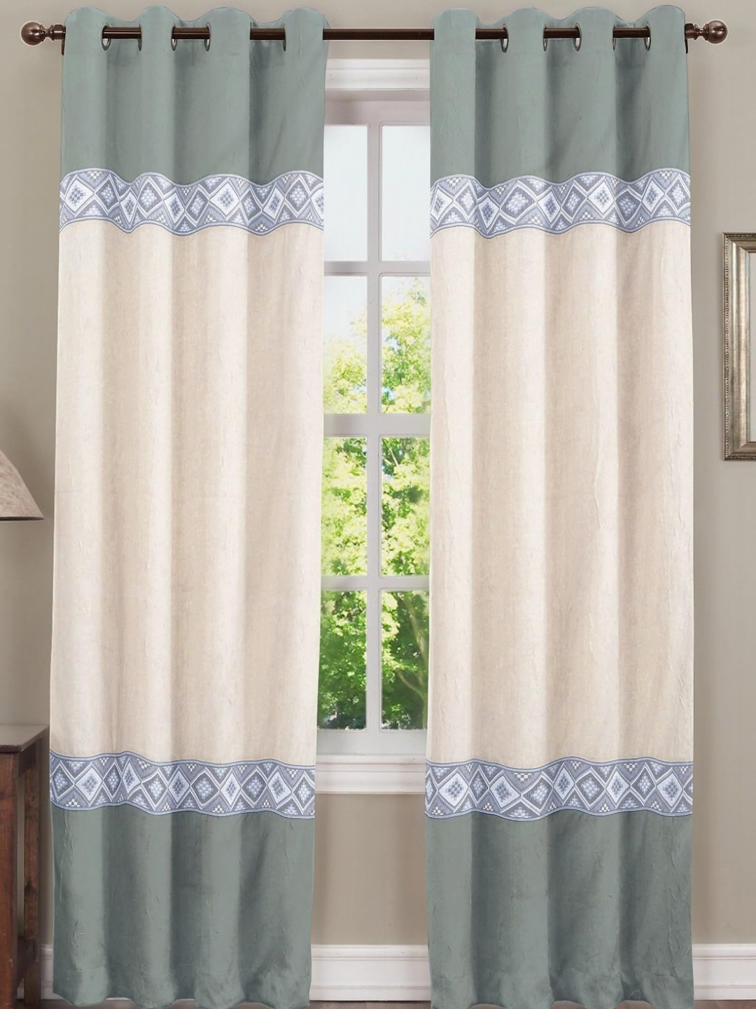 

Dekor World Multicoloured Set of 2 Door Curtain, Multi