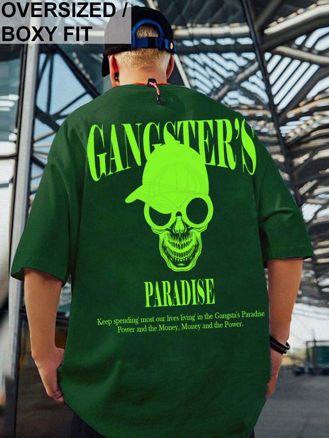 

Rigo Men Typography Printed T-shirt, Green