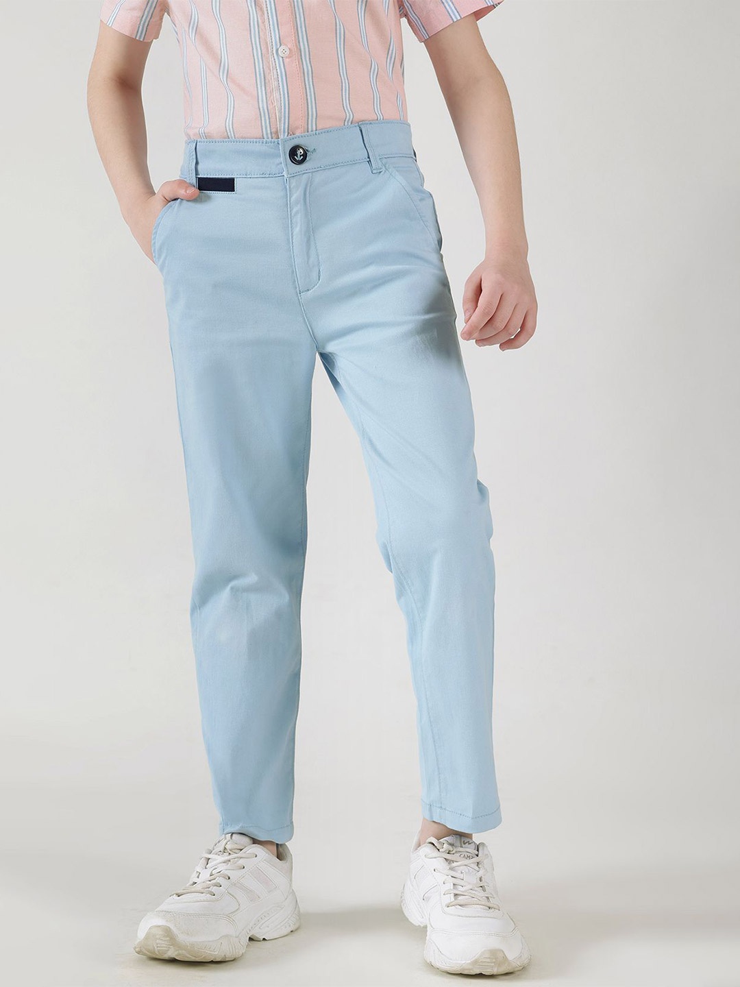 

One Friday Boys Relaxed Chinos Trousers, Blue
