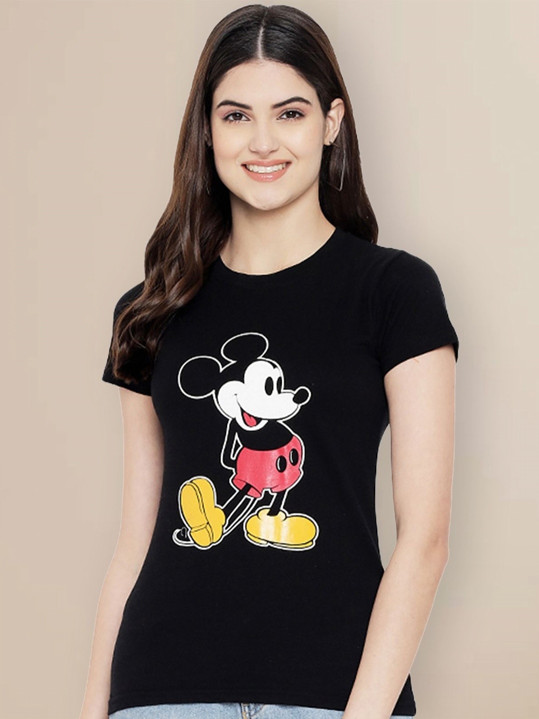 

GLOBAL NOMAD Women Typography Printed T-shirt, Black