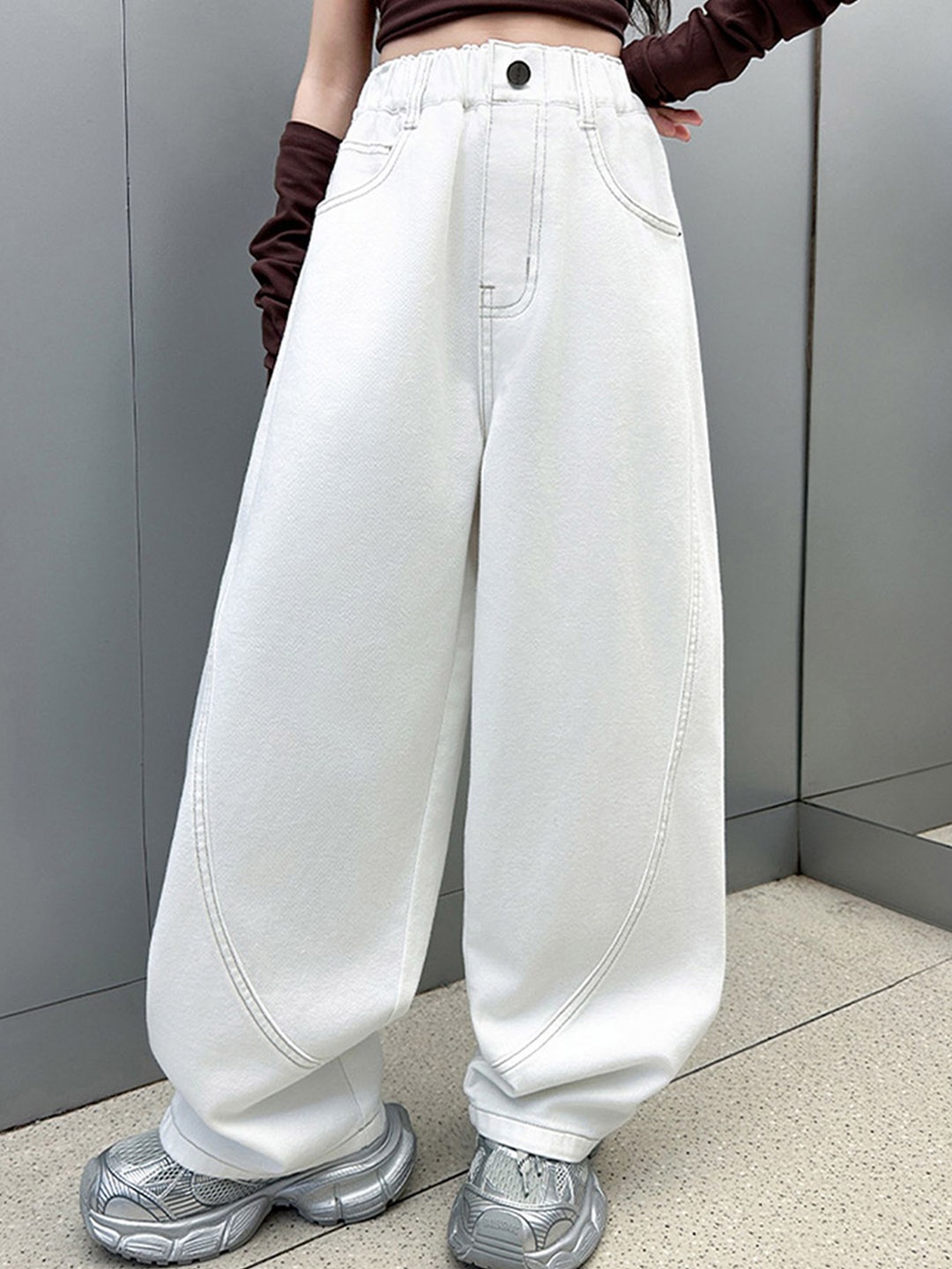 

LULU & SKY Girls Jeans, White