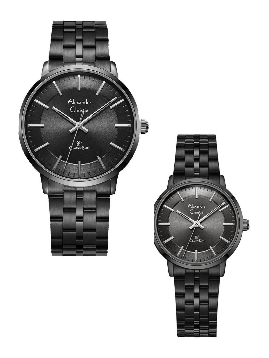 

Alexandre Christie Unisex Dial & Stainless Steel Bracelet Style Straps Analogue Watch 8692MHLHIPBA, Black