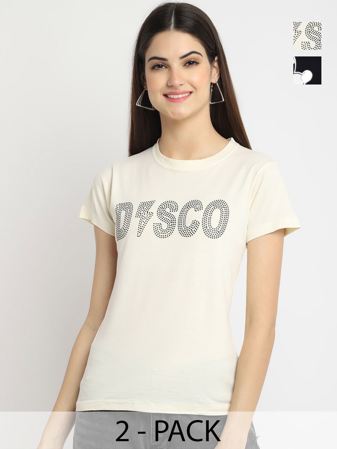 

Dreambe Women Typography Printed T-shirt, Multi