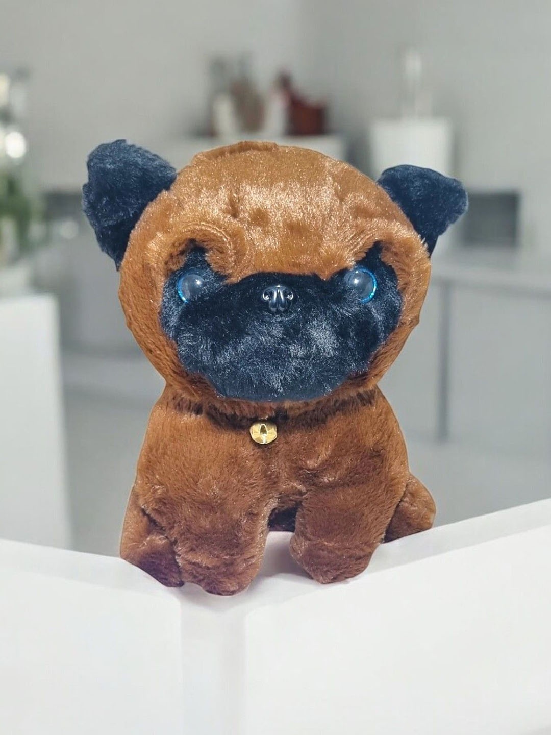 

TBQ-The Baby Qoull Polyfill Filled Non-Allergic Pug Dog Soft Toys and Dolls, Brown
