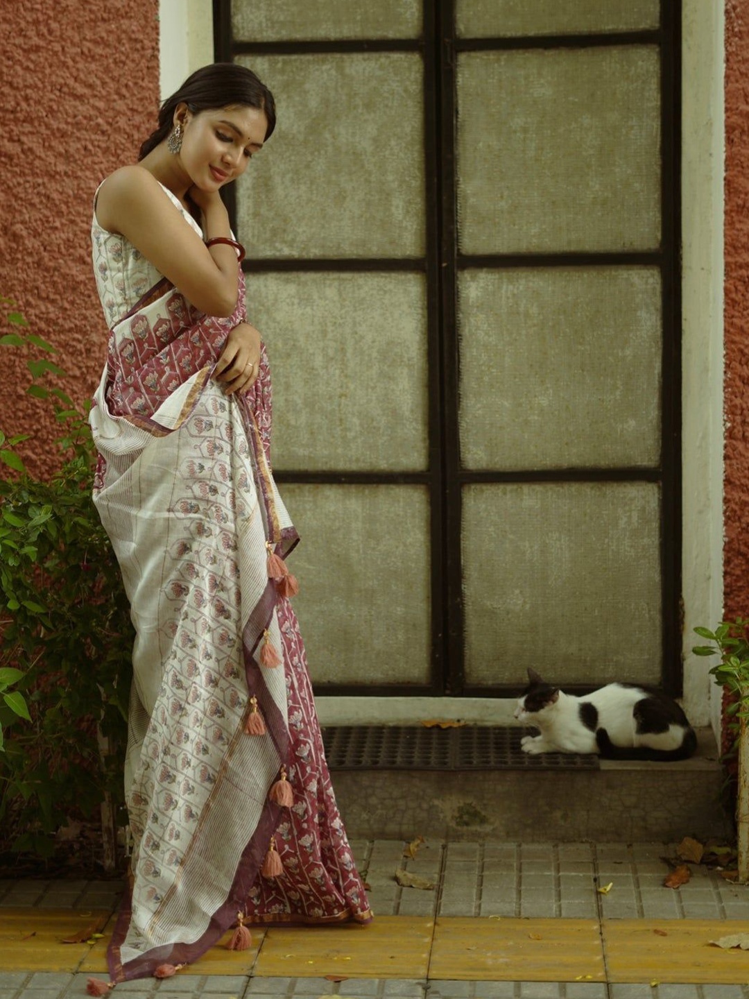 

Moda Rapido Silk Cotton Fusion Chanderi Saree, Purple