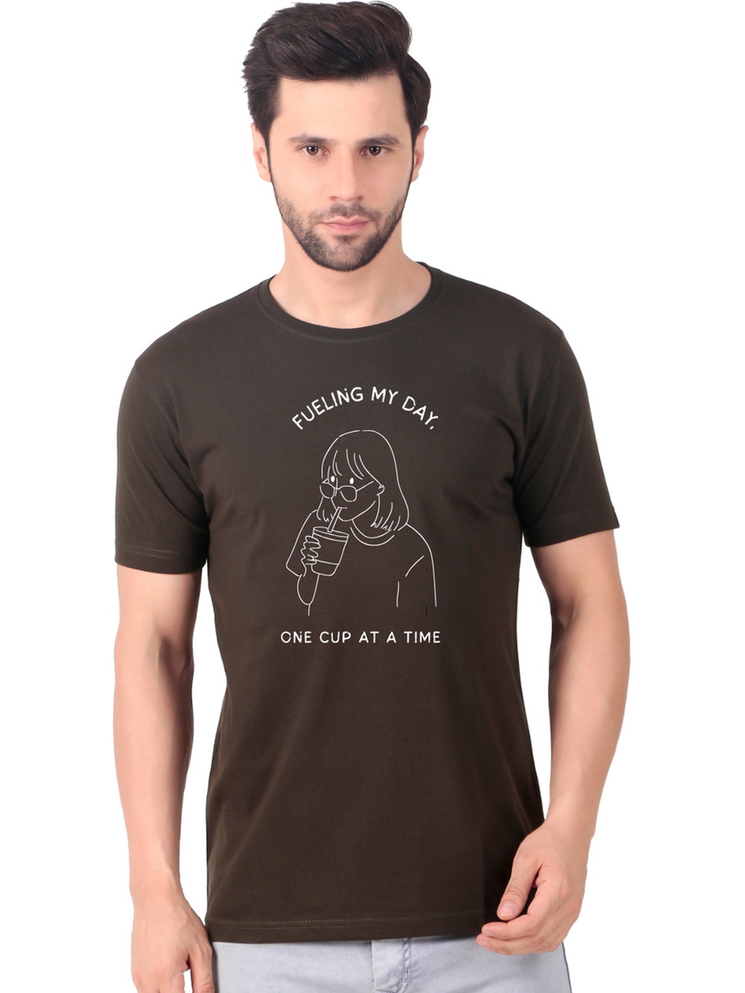 

FABSTIEVE Men New Orleans Pelicans Neymar Printed T-shirt, Brown