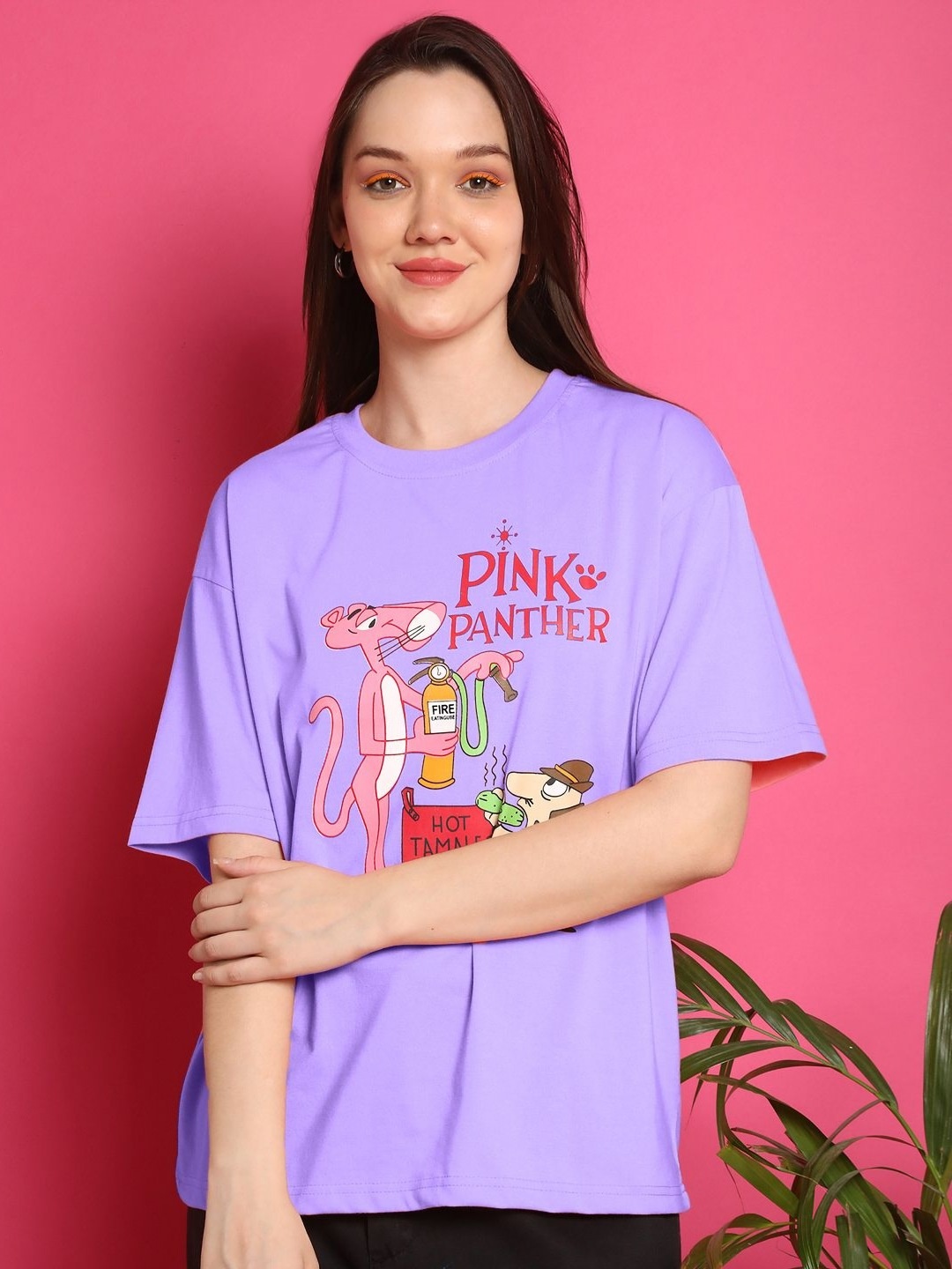 

GLOBAL NOMAD Women Printed T-shirt, Purple