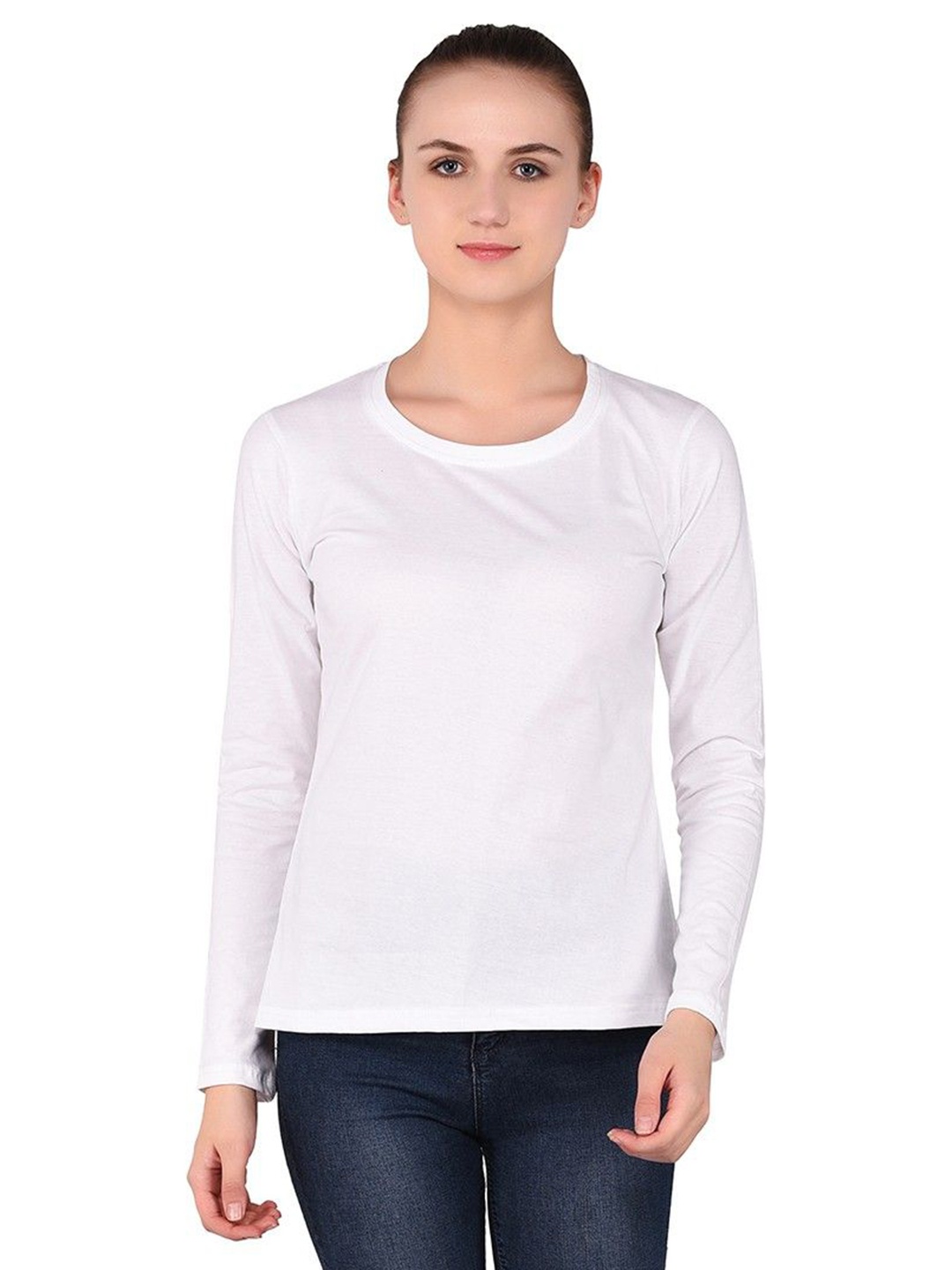 

BEYOU FASHION Women Pockets Slim Fit T-shirt, White