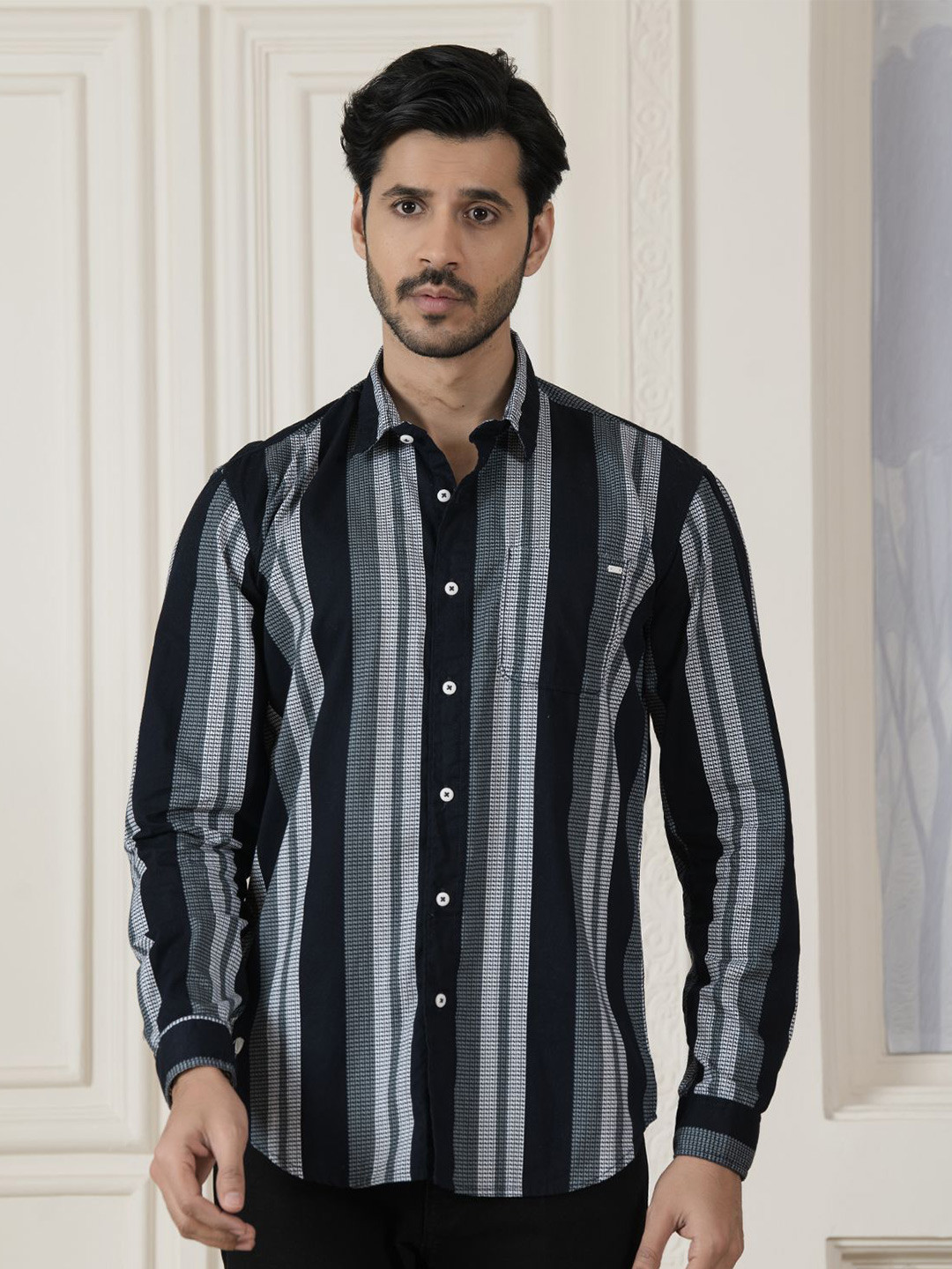

Albion By CnM Men Comfort Opaque Casual Shirt, Grey