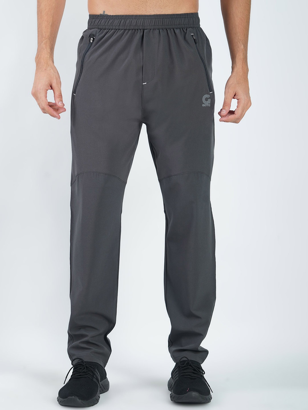 

GOTO Men Mid-Rise TrackPants, Grey