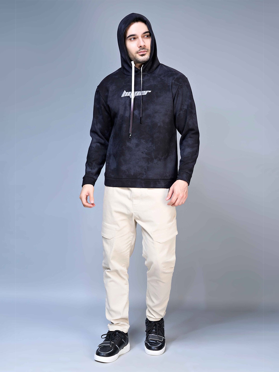 

MAXZONE Men Hooded Sweatshirt, Black