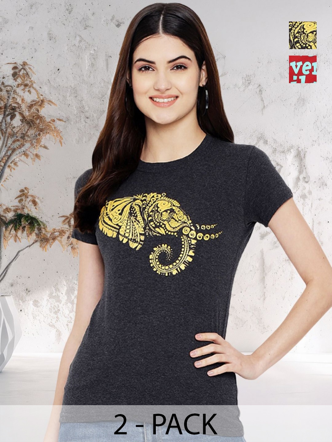 

Metronaut Women Typography 2 Wonder Woman Printed Applique T-shirt, Multi