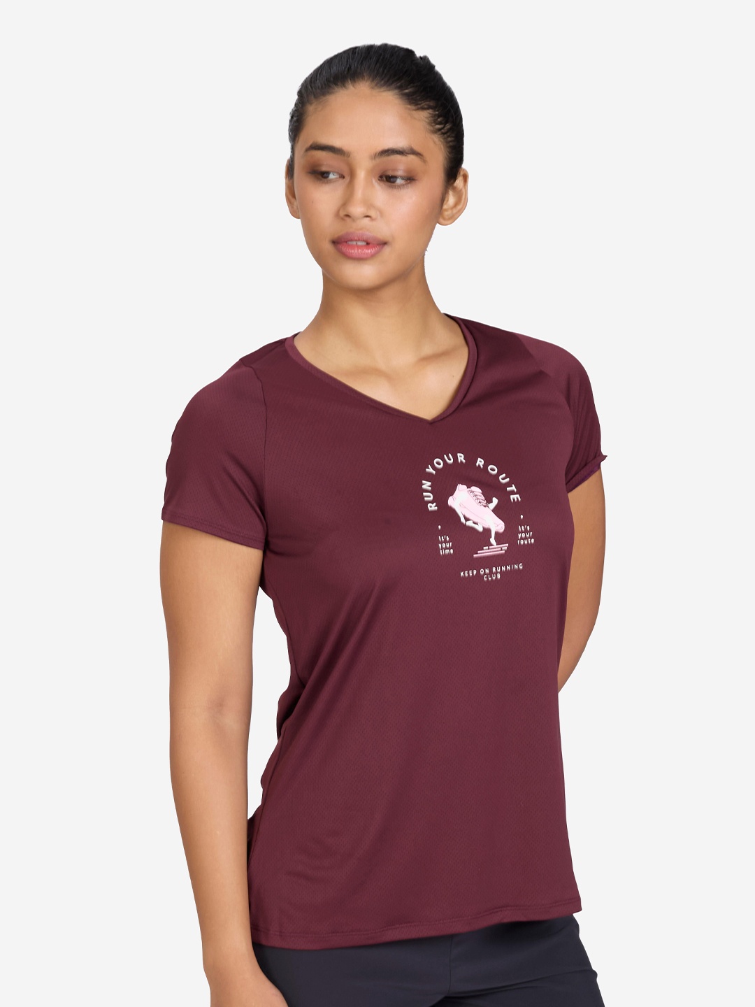 

Kalenji By Decathlon TS RUN DRY 150 W PR, Burgundy