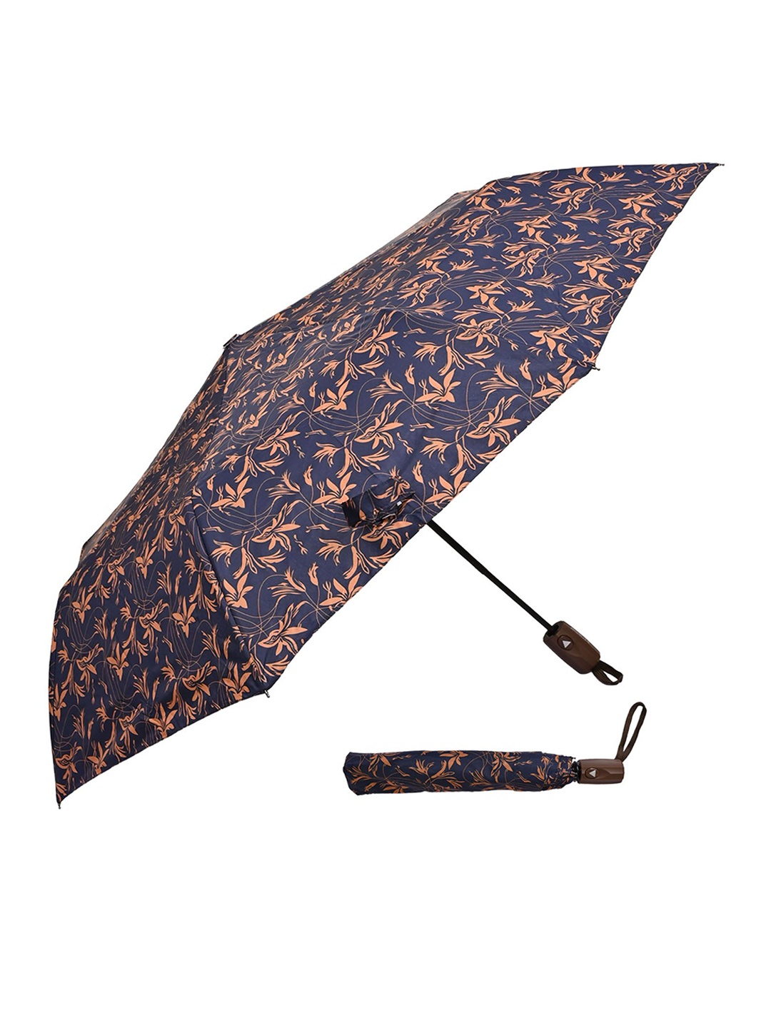 

LOOM LEGACY Semi-Automatic 3 Fold Floral Umbrellas, Blue