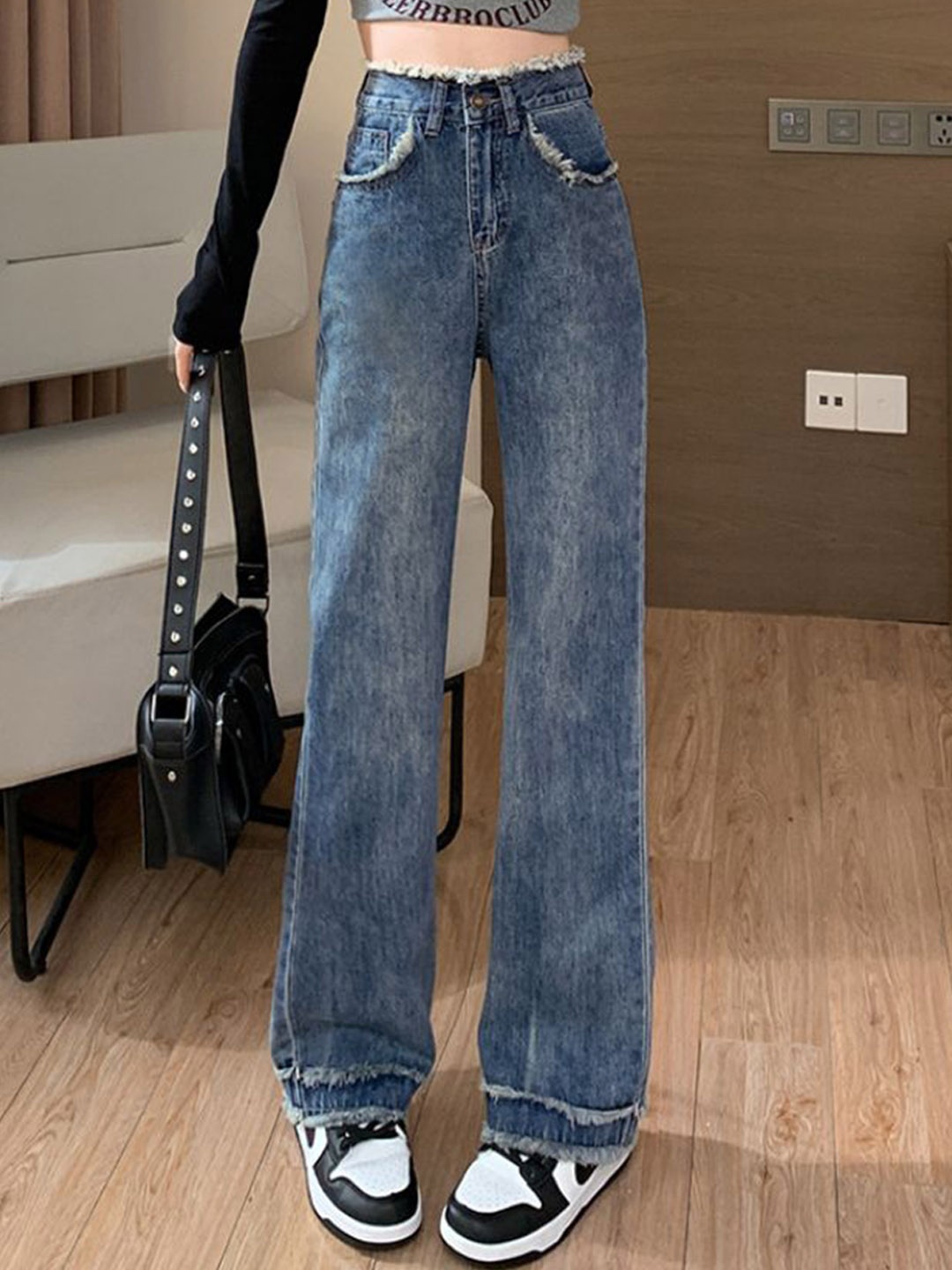 

StyleCast Women Straight Fit High-Rise Jeans, Blue