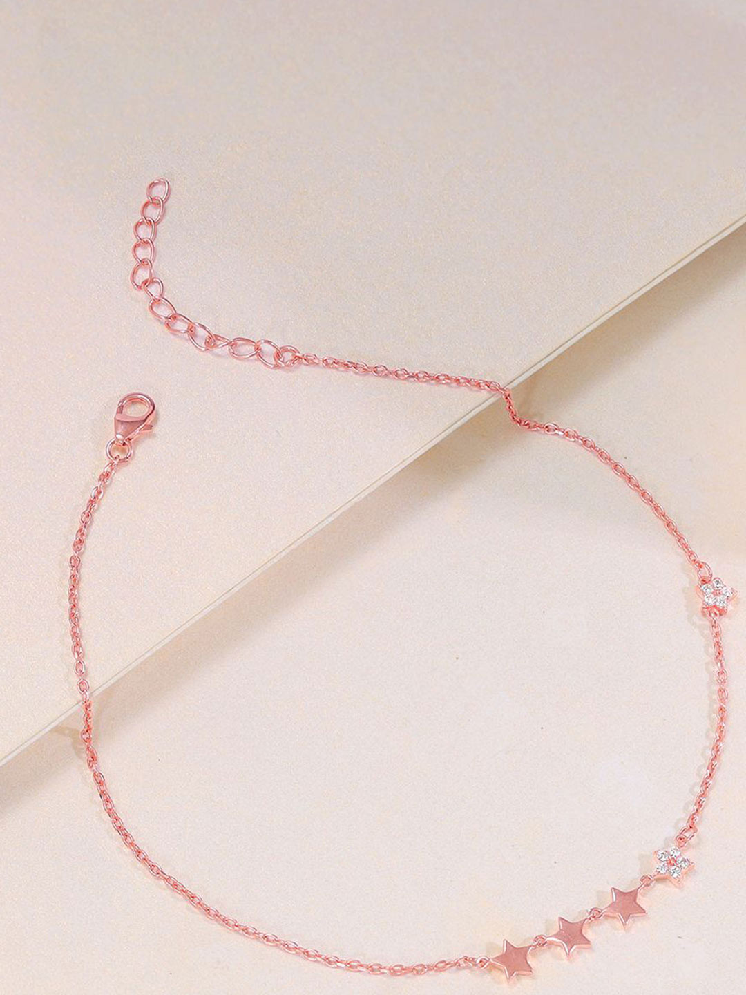 

GIVA Rose Gold-Plated Anklet