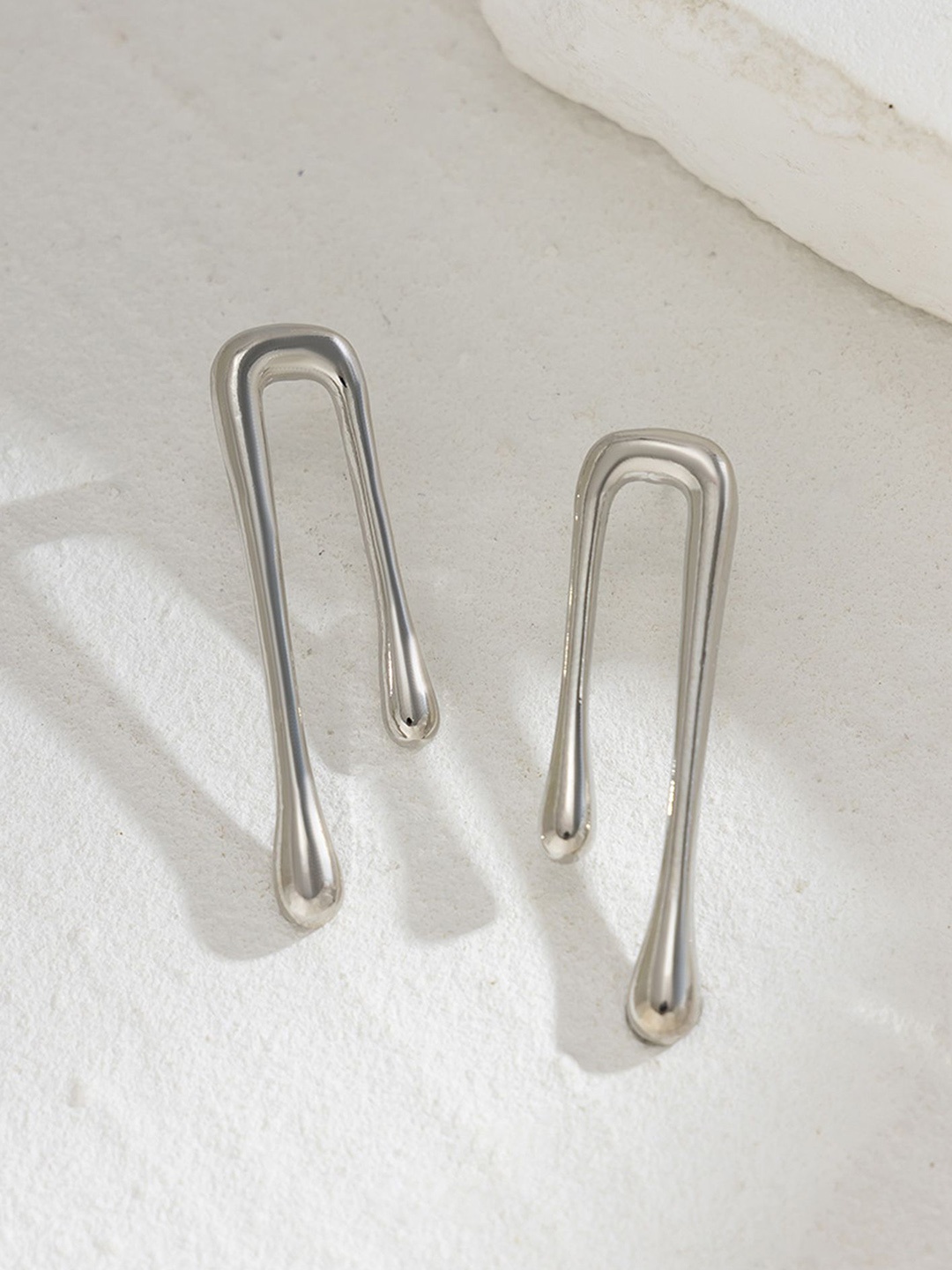 

LULU & SKY Contemporary Studs Earrings, White