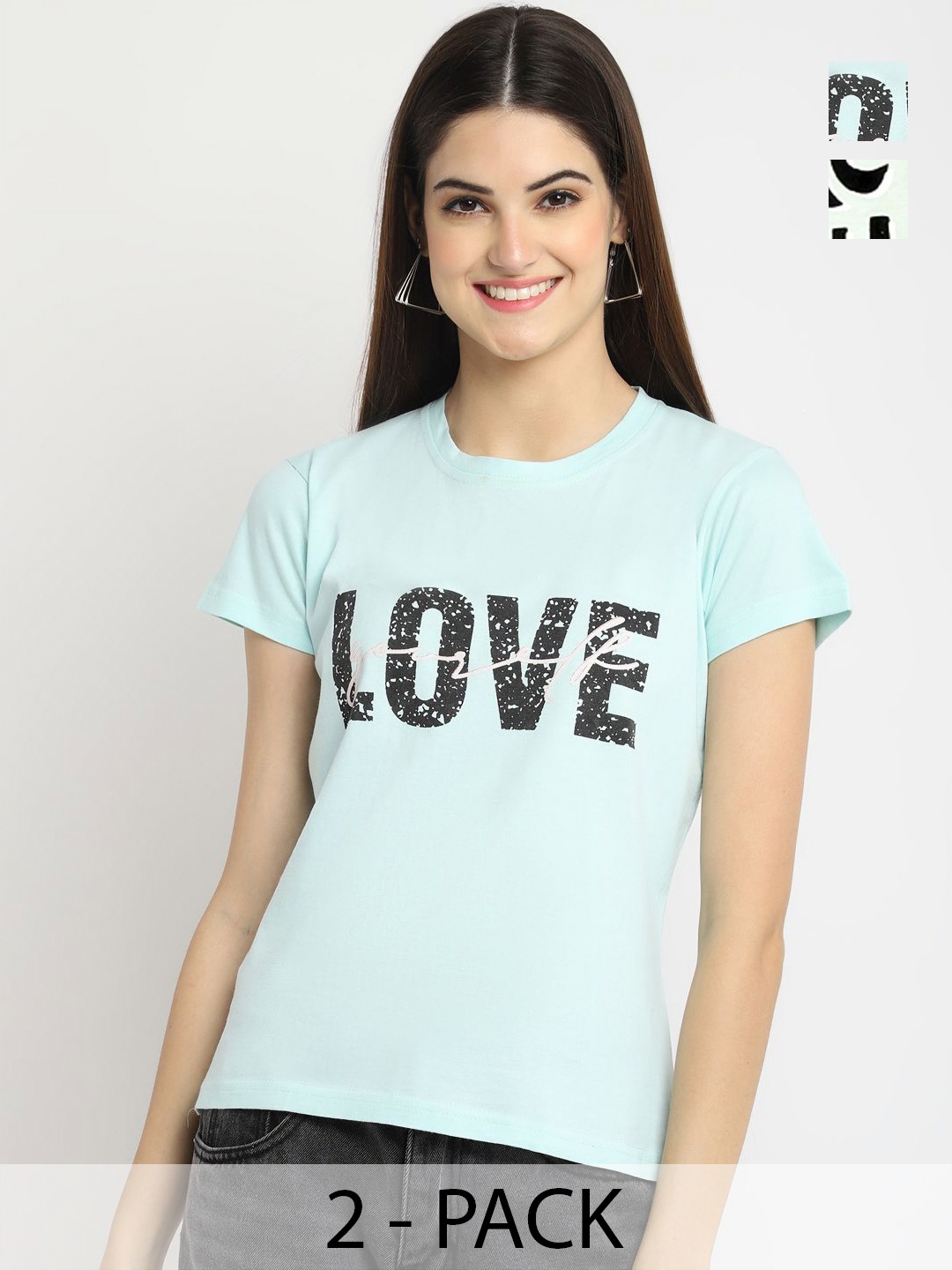 

Dreambe Women Typography Printed T-shirt, Multi