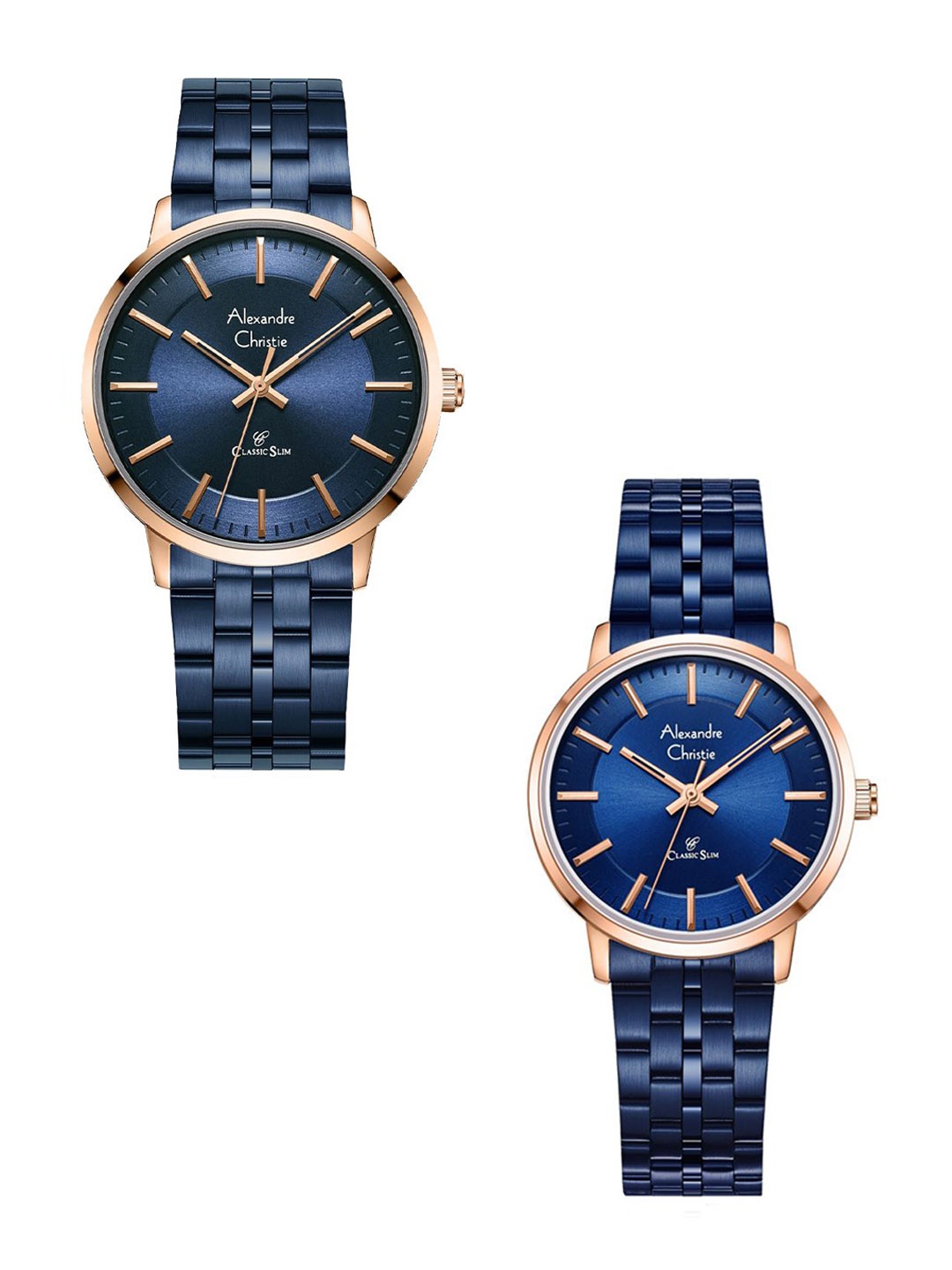 

Alexandre Christie Unisex Dial & Stainless Steel Bracelet Style Straps Analogue Watch 8692MHLHURBU, Blue
