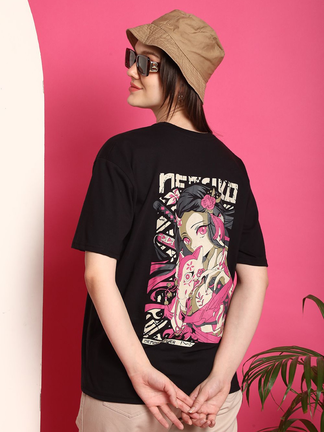 

GLOBAL NOMAD Women Printed T-shirt, Black