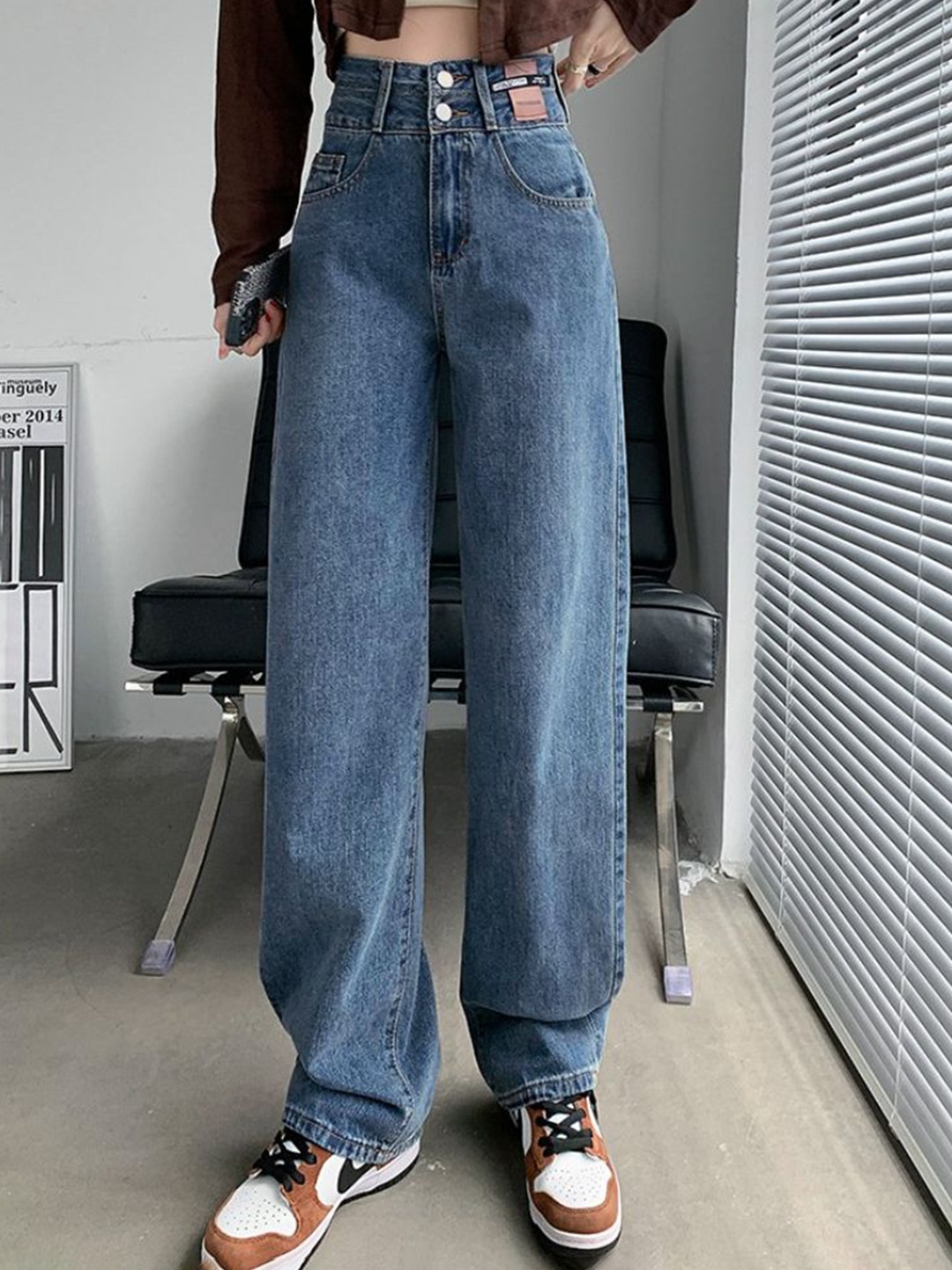 

StyleCast Women Straight Fit High-Rise Jeans, Blue