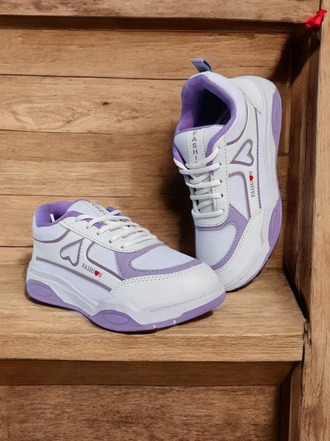 

FABBMATE Girls Colourblocked Sneakers, Purple