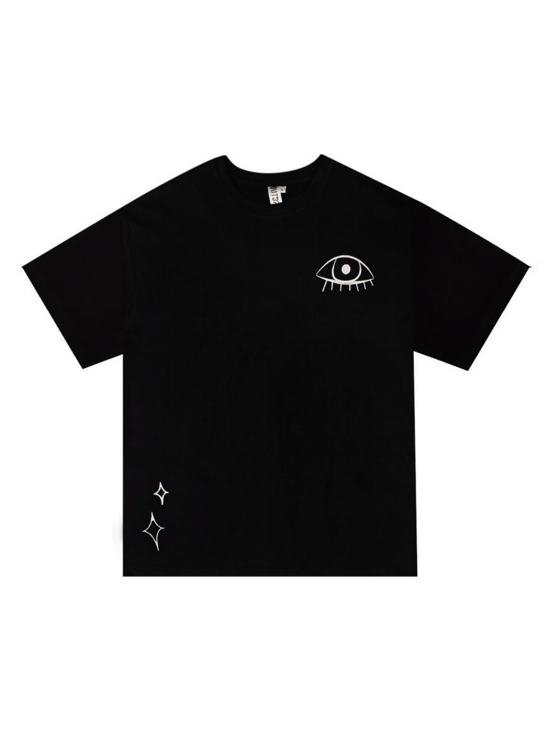 

OUTDRIP Men Typography Drop-Shoulder Sleeves Pockets T-shirt, Black