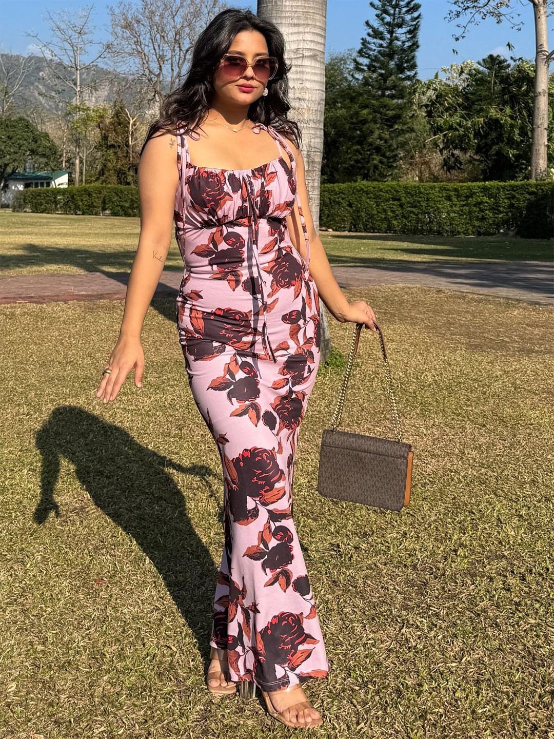 

BAESD Floral Print Maxi Dress, Pink
