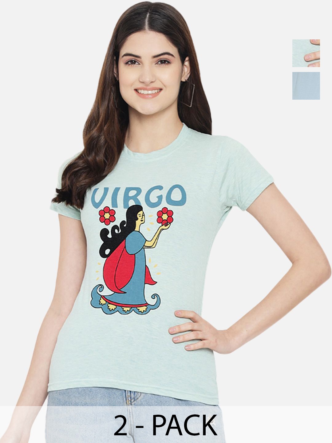 

Dreambe Women Typography Printed T-shirt, Multi