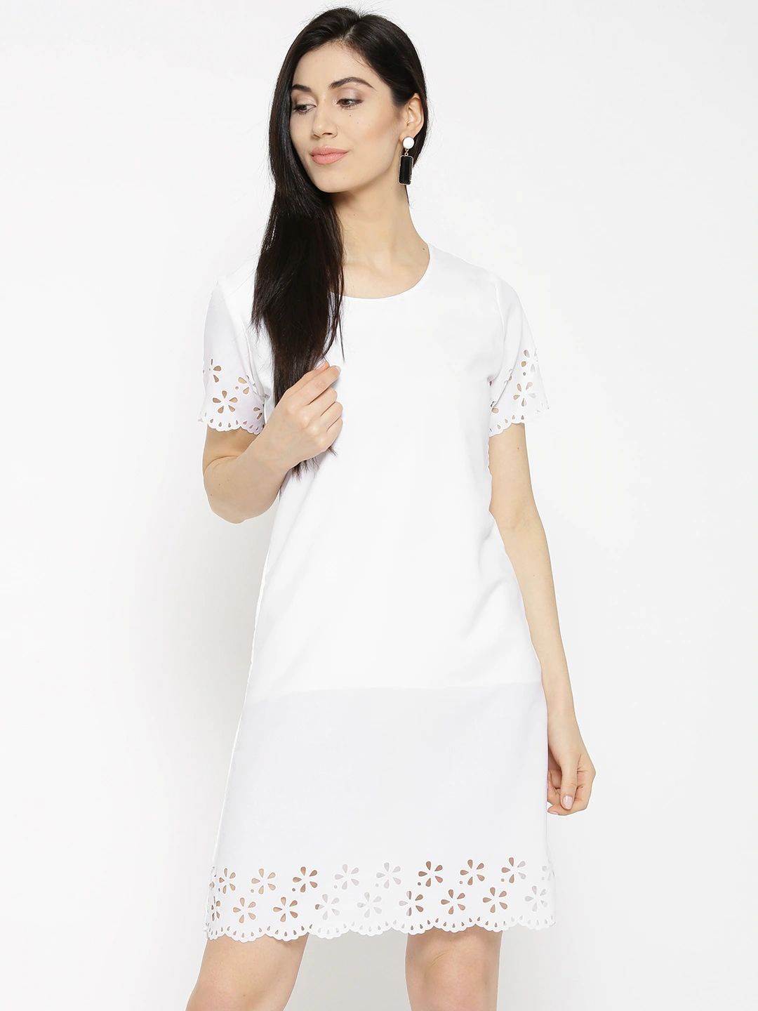 

Moda Rapido Crepe A-Line Dress, White