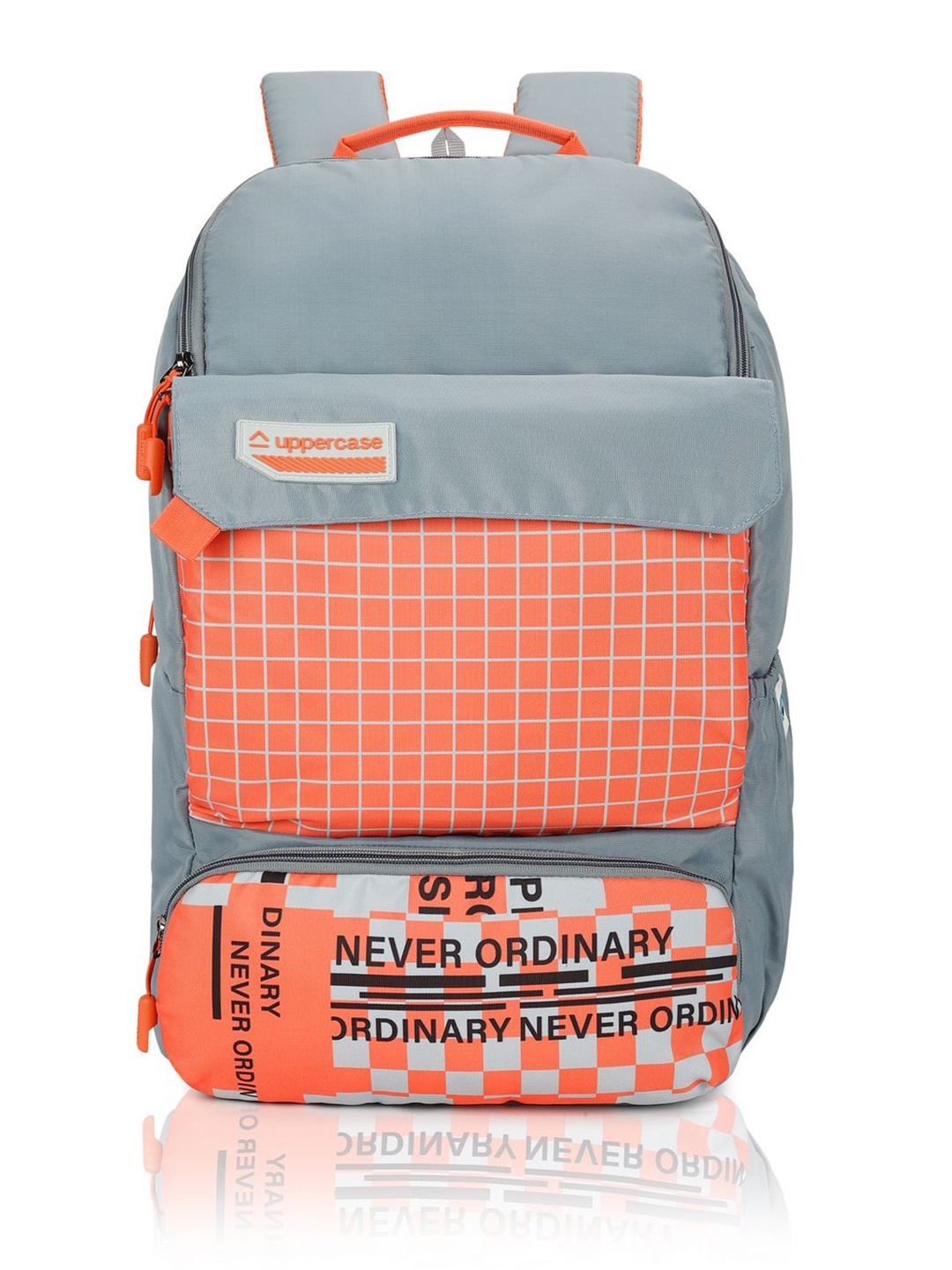 

uppercase Unisex Geometric Backpack, Orange
