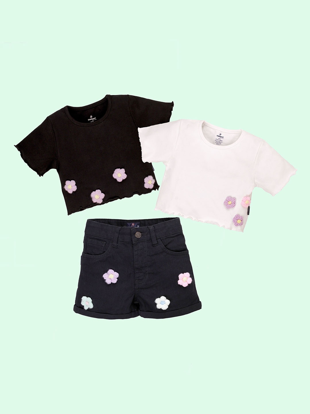 

KiddoPanti Pack Of 2 T-Shirt With Shorts Clothing Set, White