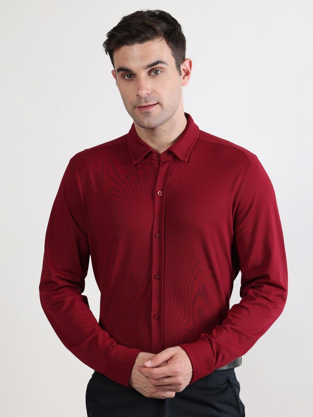 

EAZY Men Opaque Casual Shirt, Maroon