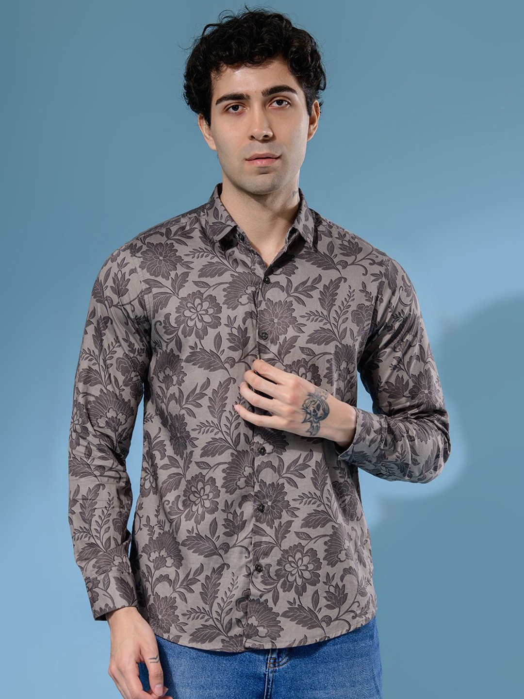 

Albion By CnM Men Comfort Opaque Casual Shirt, Brown