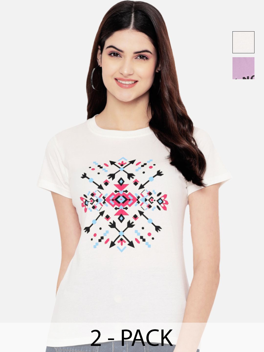 

Dreambe Women Typography Printed T-shirt, Multi