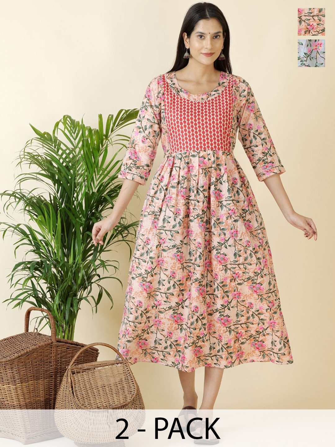 

Moda Rapido Women Floral Printed Anarkali Kurta, Multi