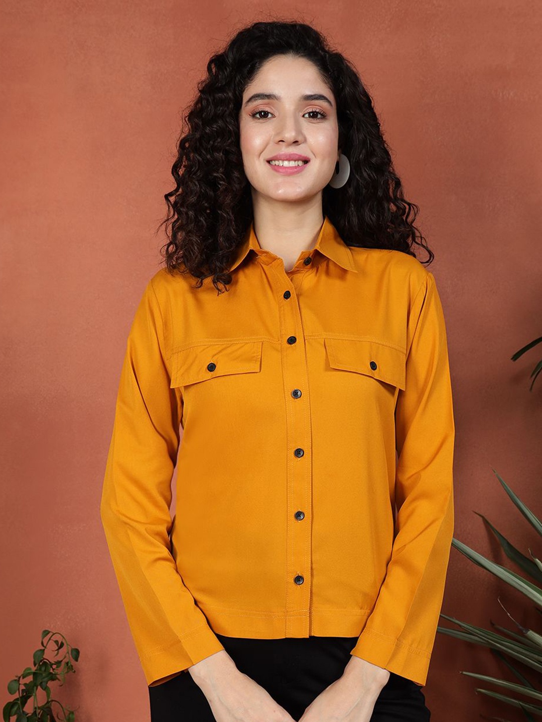 

TANDUL Women Standard Opaque Casual Shirt, Yellow