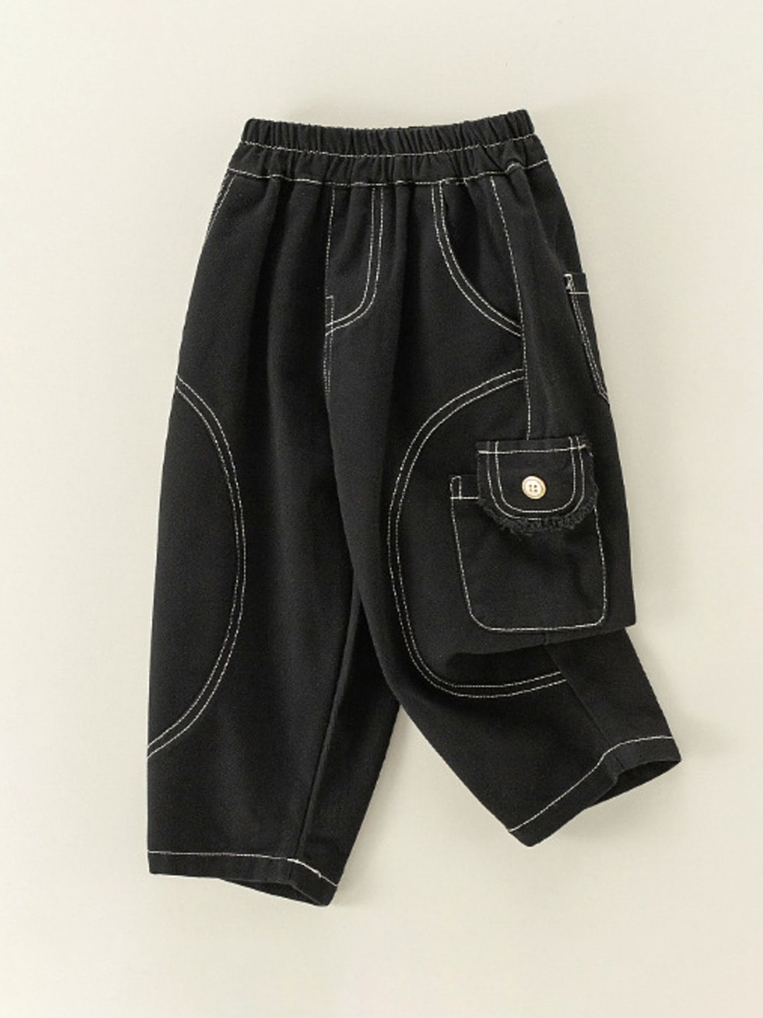 

LULU & SKY Boys Low Distress Jeans, Black