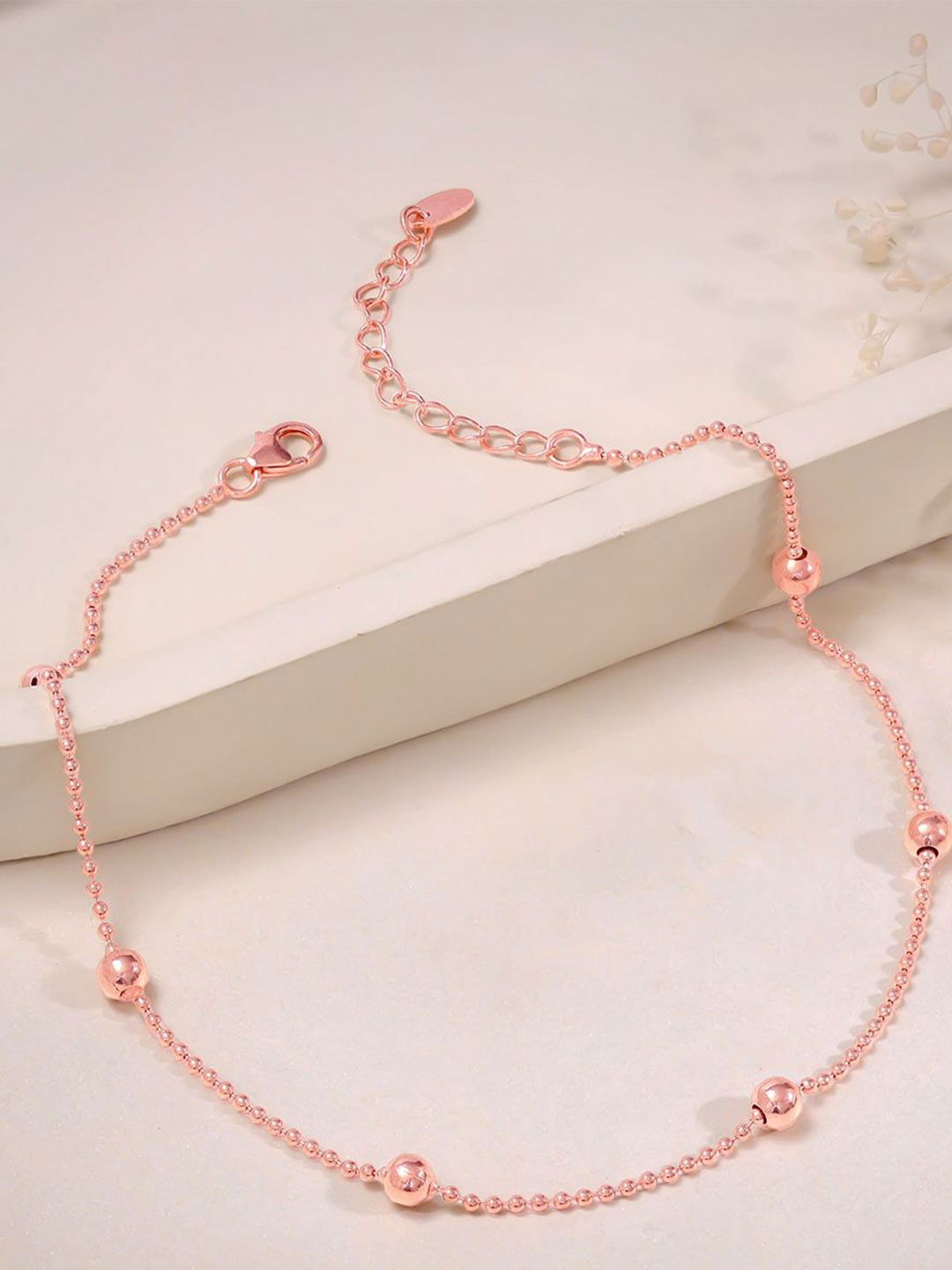 

GIVA Rose Gold-Plated Anklet