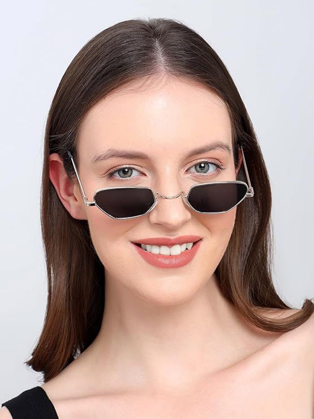 

KRILLEN SHADES Unisex Square Sunglasses with UV Protected Lens, Black
