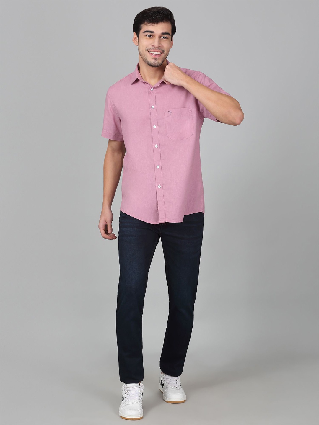 

Cantabil Men Original Opaque Casual Shirt, Pink