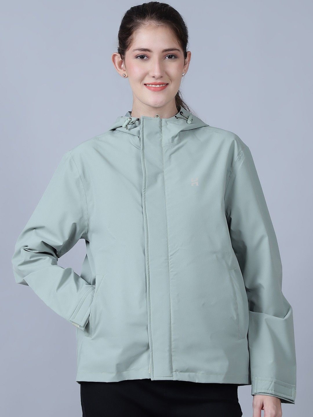 

HOUSE OF VEDAS Waterproof Hooded Rain Jacket, Blue