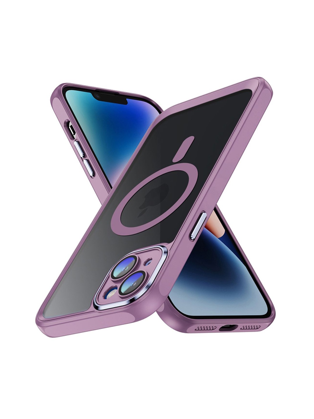 

QRIOH Solid Printed iPhone 14 Plus Back Case Mobile Accessories, Lavender