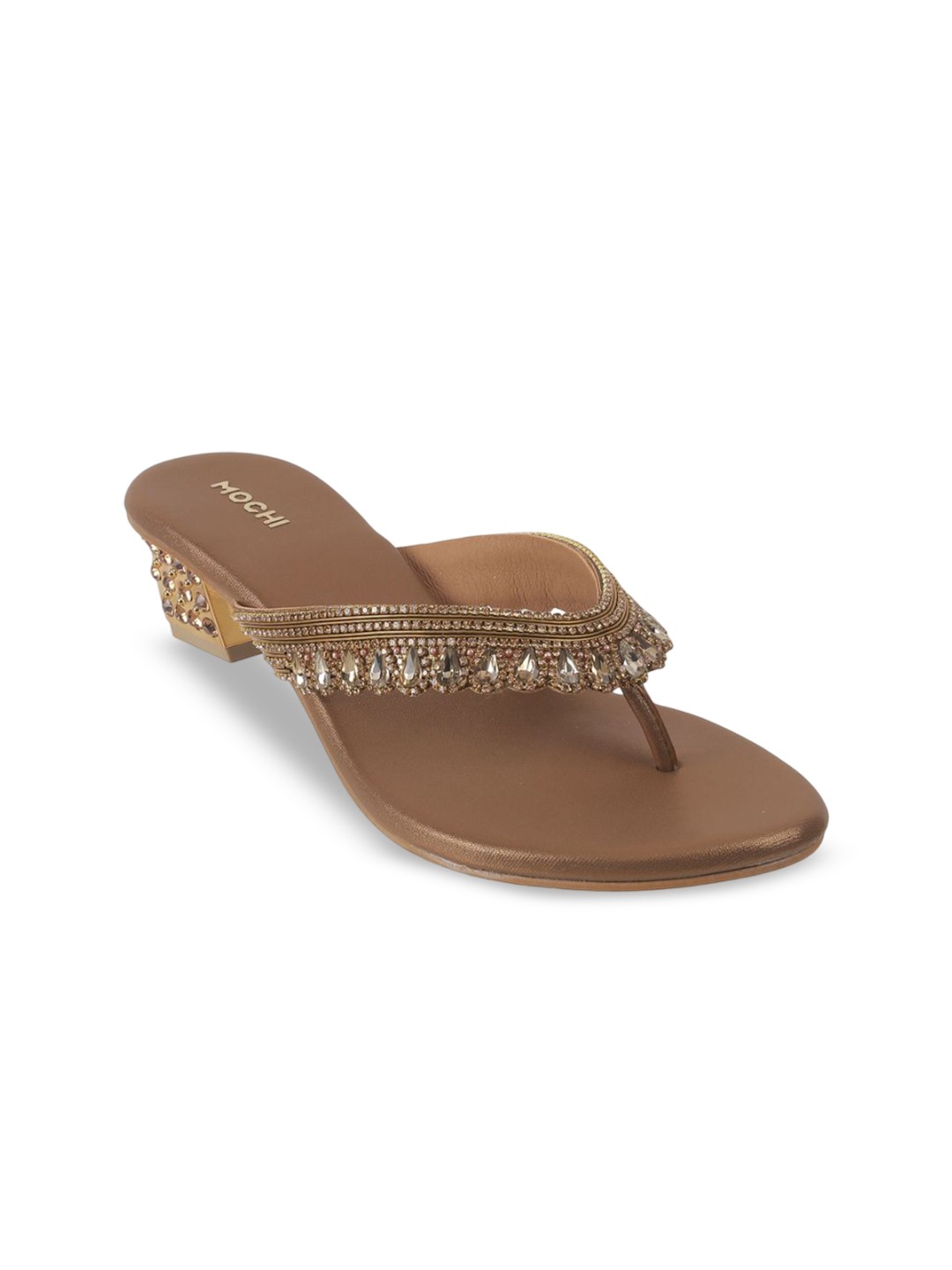 

Mochi Block Sandals, Gold