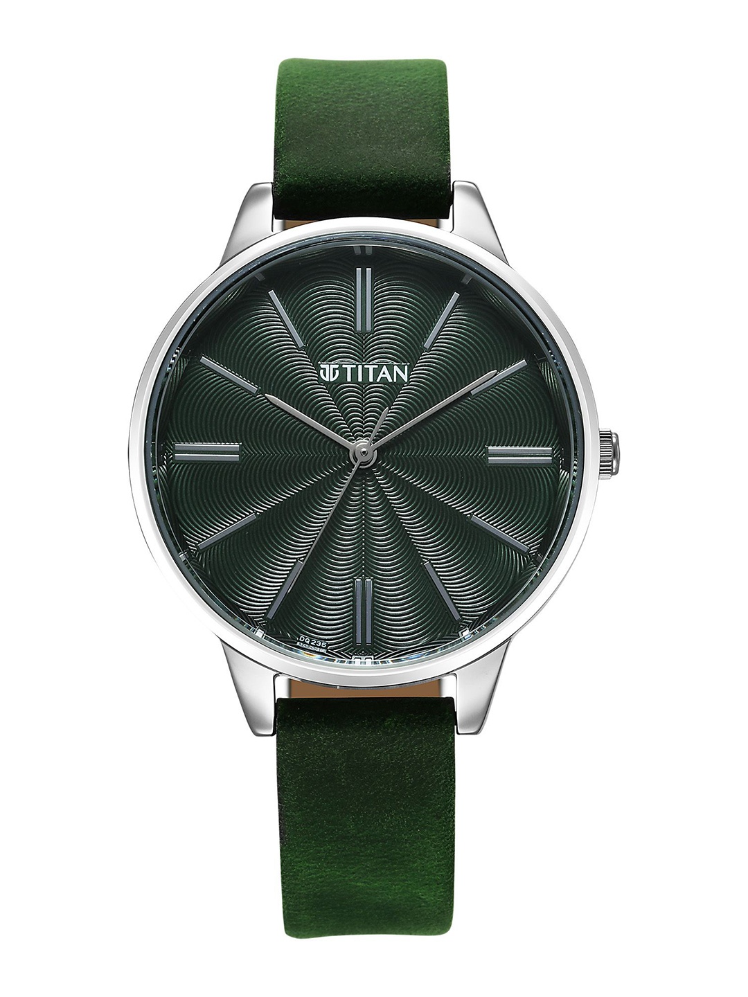 

Titan Women Brass Dial & Leather Straps Analogue Watch 2648SL11, Green