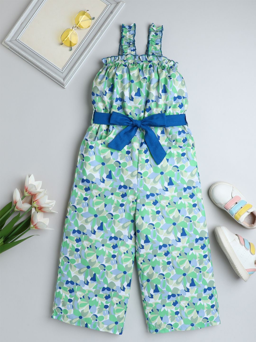 

AWW HUNNIE Girls Printed Jumpsuit, Blue