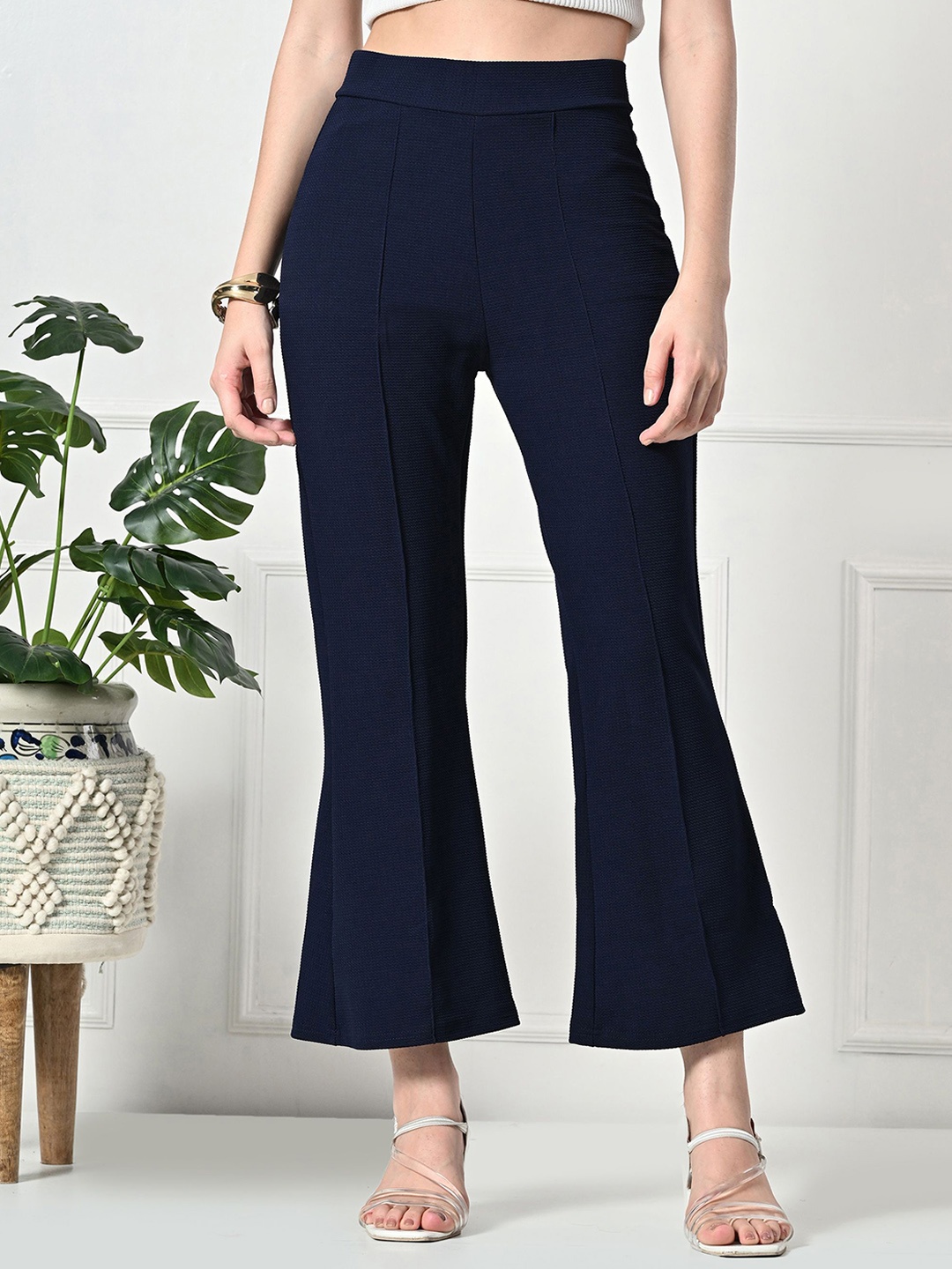 

Brainbees Women Relaxed High-Rise Trousers, Navy blue