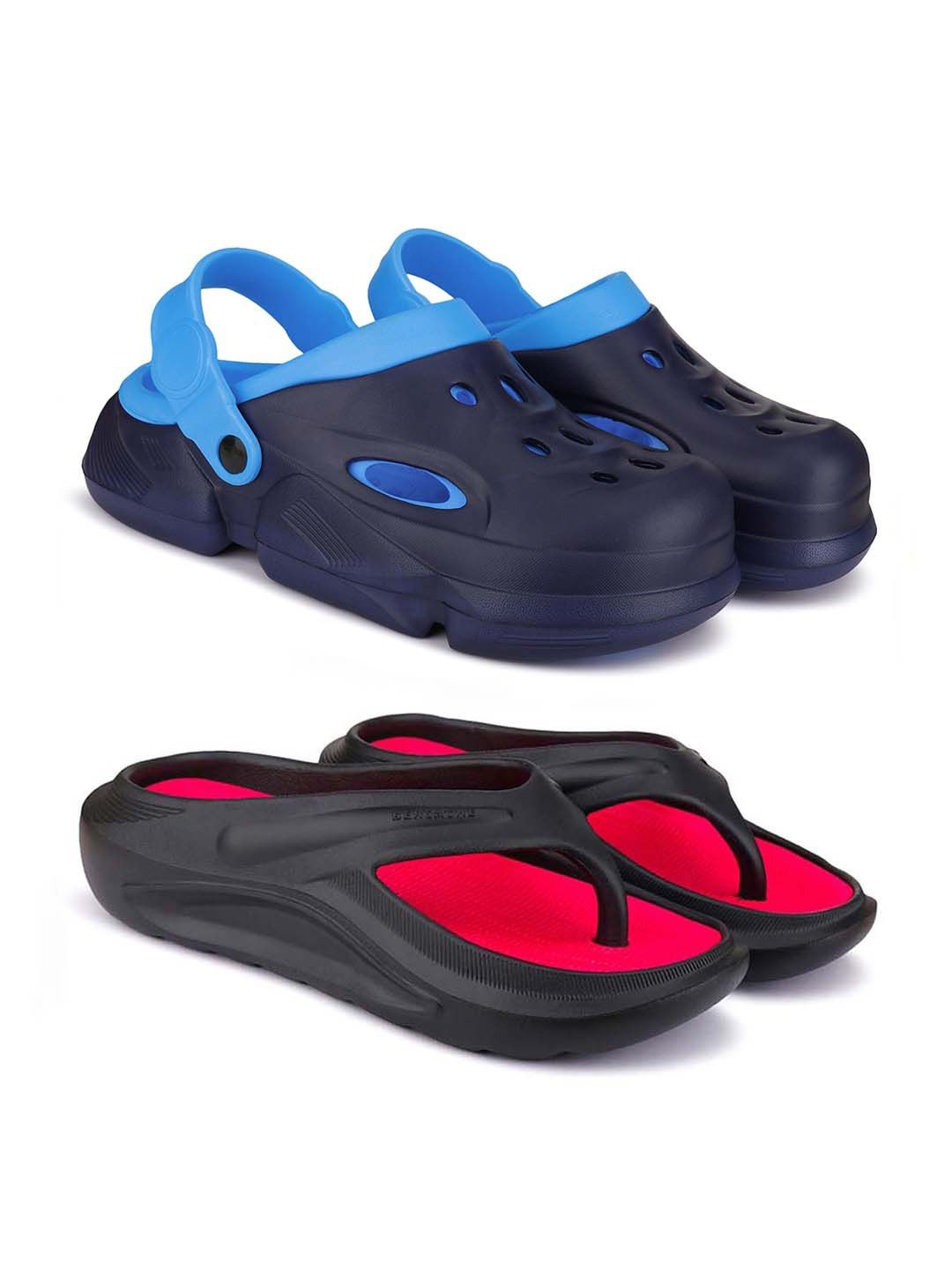 

BERSACHE Men Clogs, Red