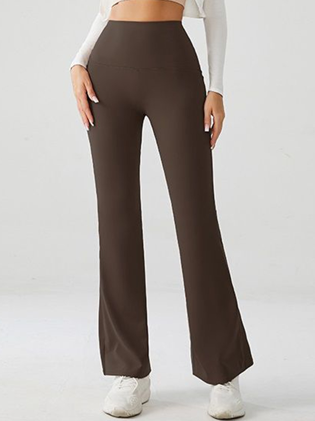 

XFyt High Rise Flared Yoga Track Pants, Brown