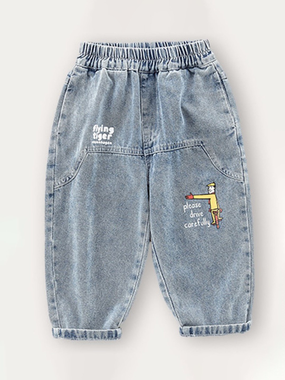 

LULU & SKY Boys High-Rise Low Distress Heavy Fade Jeans, Blue